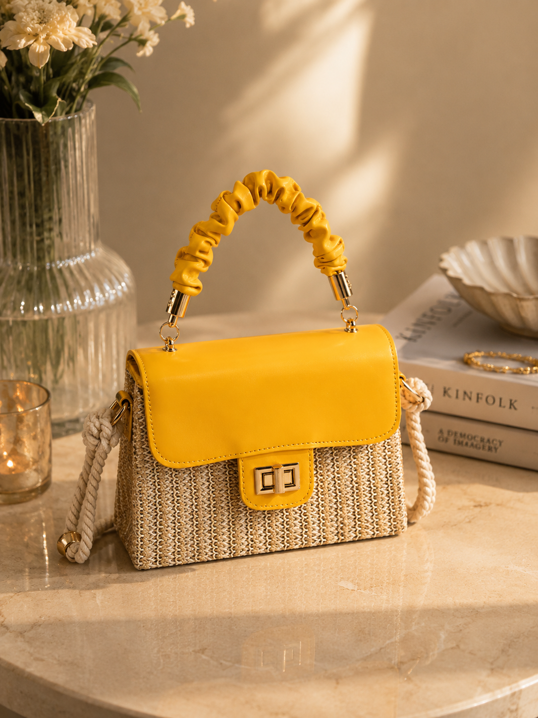 ByAmara Portofino Bag - vintage handtas met metalen sluiting, productfoto 4