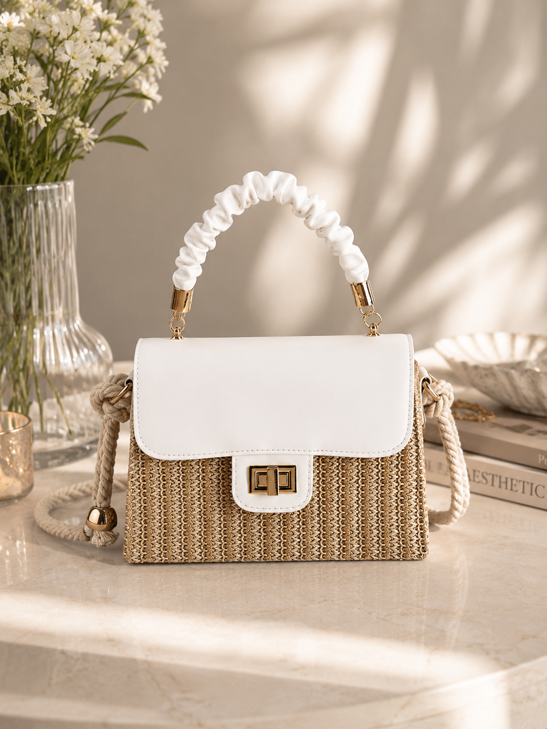 ByAmara Portofino Bag - vintage handtas met metalen sluiting, productfoto 3